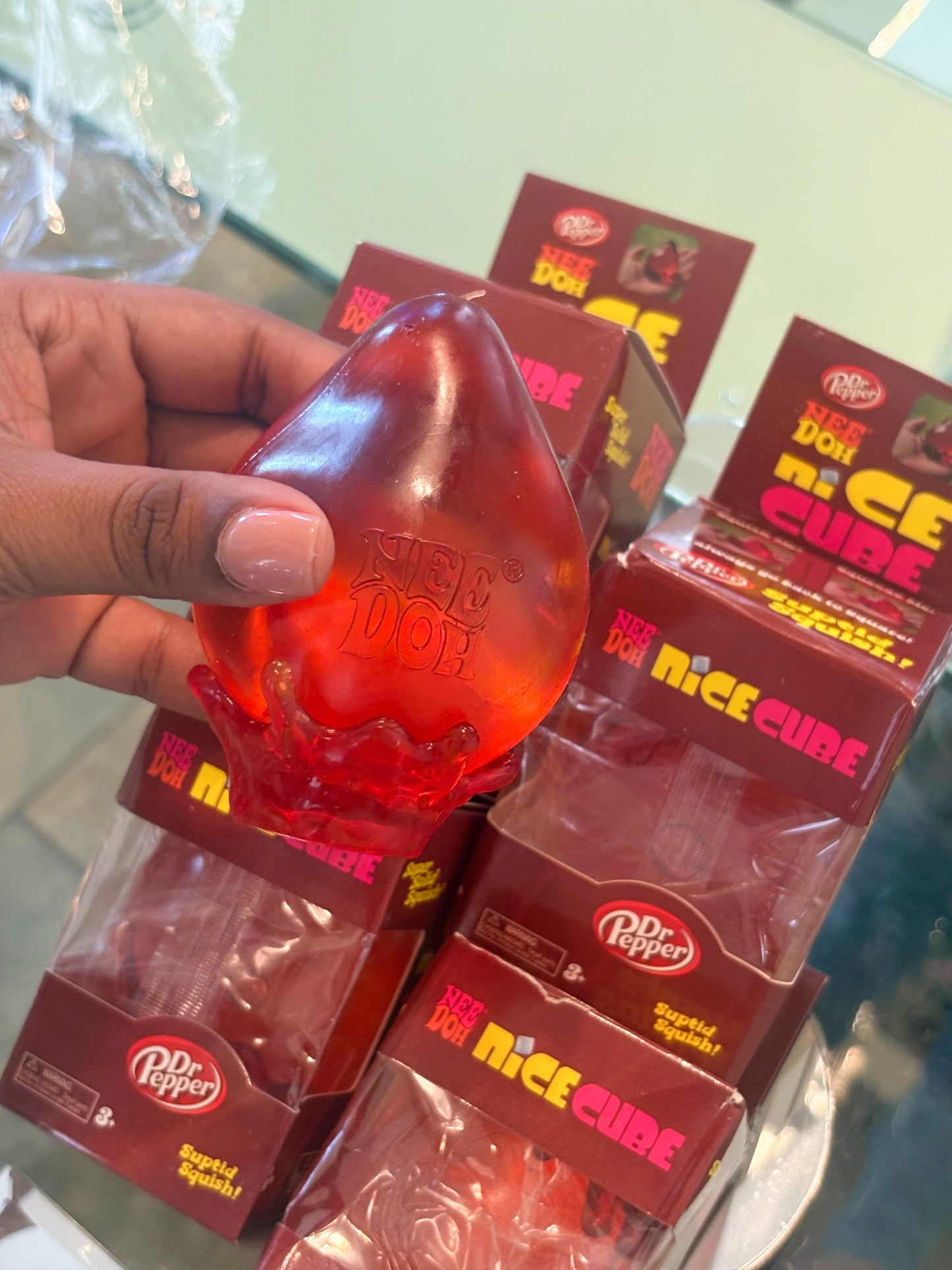 Dr Pepper Tear Drop Squishy