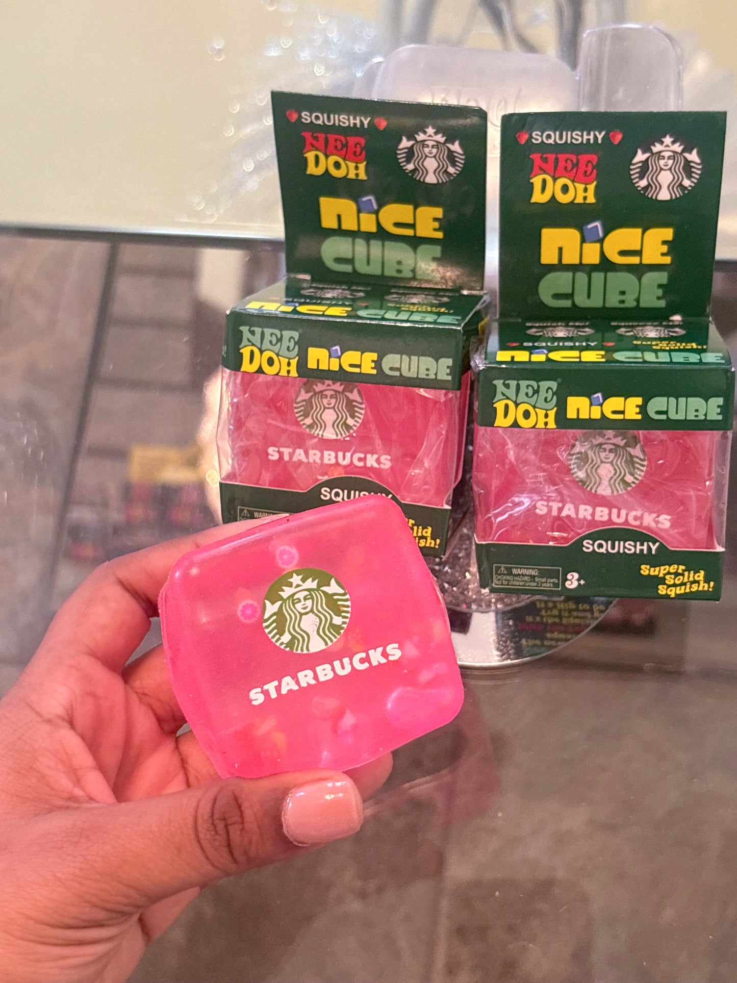 Pink Starbucks Nice Cube Squishy